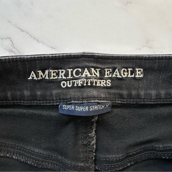 American Eagle Outfitters Black US 0 Super Super Stretch X Hi-Rise Shotie - Picture 9 of 16
